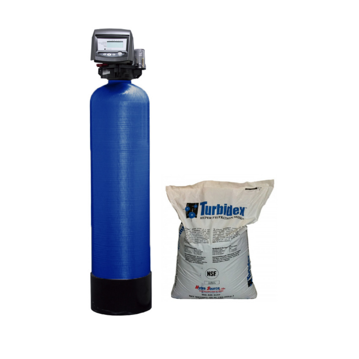 48" x 82" Sediment Filter (Turbidex), Clack WS3 (Top) Digital Controller, 34 m³/hr