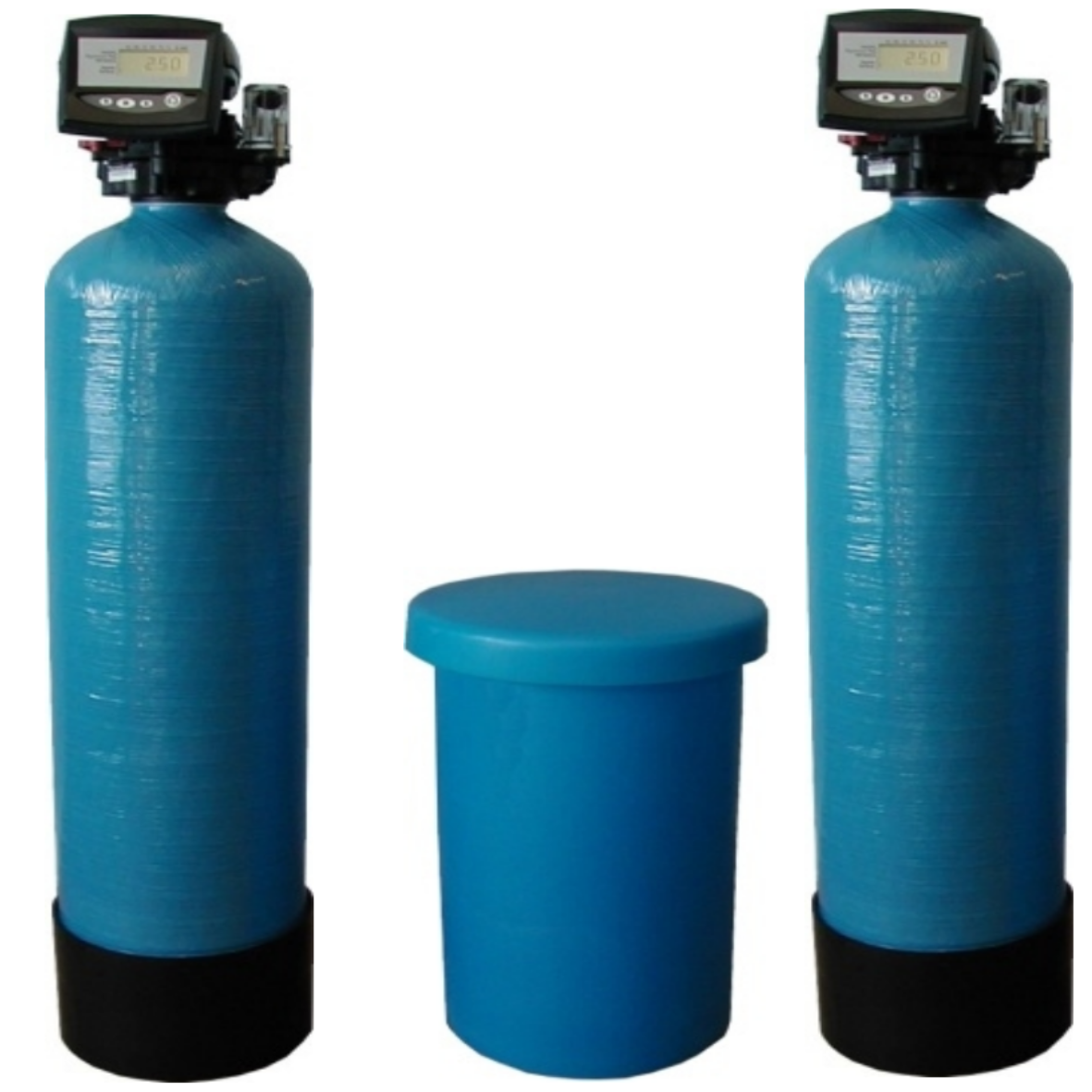 24" x 69", 350L, Duplex Water Softener, Autotrol 298 Digital Metered Controller, 14m³/hr