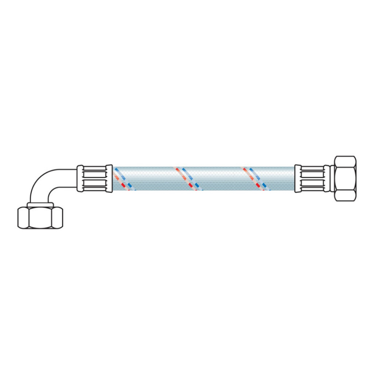 Superflex Stainless Steel, DN25 (1" F - 1" FC) HSH Superflex, 80cm